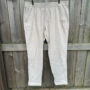 Abercrombie & Fitch Pants Stretch Size XL Cotton Linen Blend Beige NWT